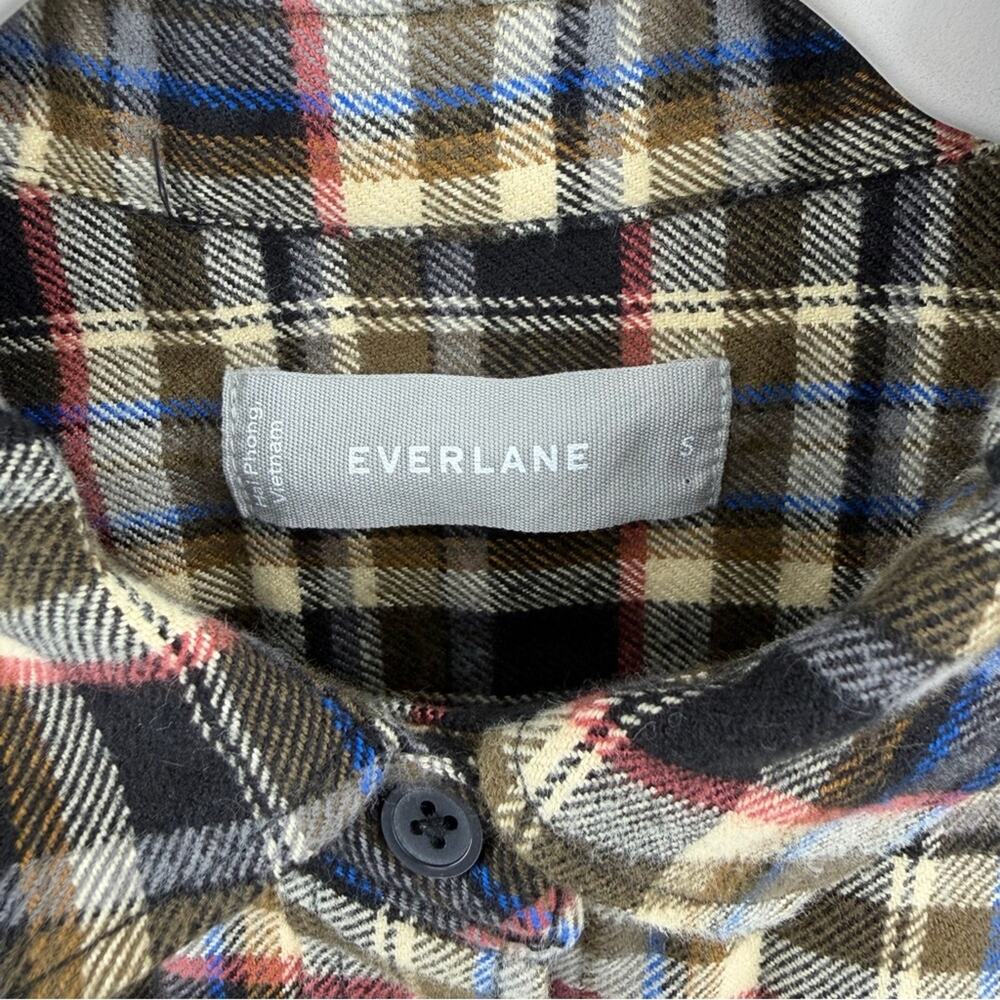 Everlane Plaid Brushed Flannel Boxy Shirt Size S NWOT - Picture 2 of 6